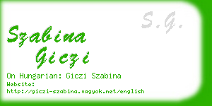 szabina giczi business card